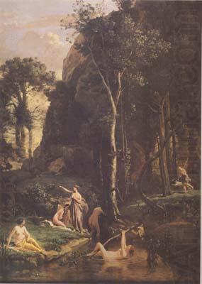 Diane surprise an bain par Aceon (mk11), Jean Baptiste Camille  Corot